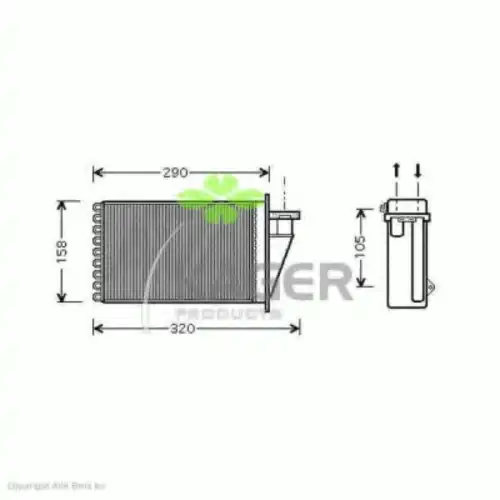 Радиатор печки KAGER 32-0058