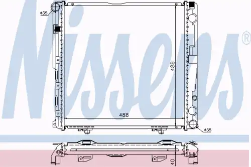 Радиатор кондиционера (конденсатор) NISSENS 62748A