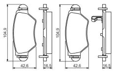 Тормозные колодки дисковые BOSCH 0 986 495 250