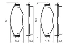 Тормозные колодки дисковые BOSCH 0 986 495 244