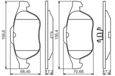 Тормозные колодки дисковые BOSCH 0 986 495 264