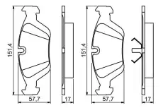 Тормозные колодки дисковые BOSCH 0 986 495 229