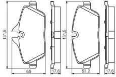 Тормозные колодки дисковые BOSCH 0 986 495 251