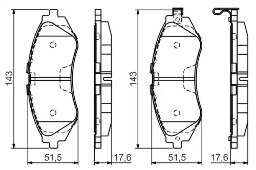 Тормозные колодки дисковые передняя ось BOSCH 0 986 495 059