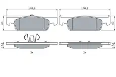 Тормозные колодки дисковые передняя ось BOSCH 0 986 494 661
