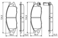 Тормозные колодки дисковые BOSCH 0 986 495 146
