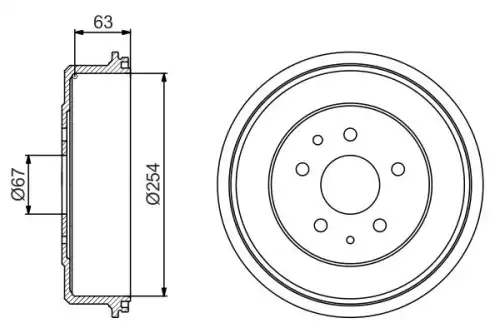 Тормозной барабан BOSCH 0 986 477 183