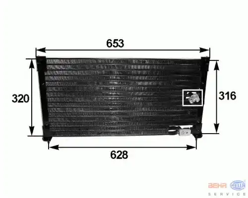 Конденсатор, кондиционер 8FC 351 036-281 HELLA