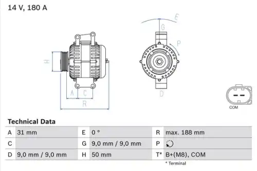 Генератор BOSCH 0 986 082 500