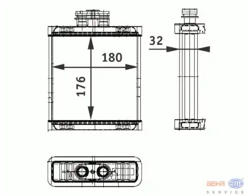 Радиатор печки HELLA 8FH 351 311-111