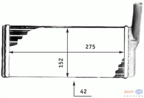 Радиатор печки HELLA 8FH 351 311-531