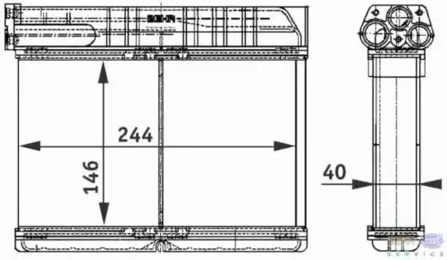 Радиатор печки HELLA 8FH 351 311-791
