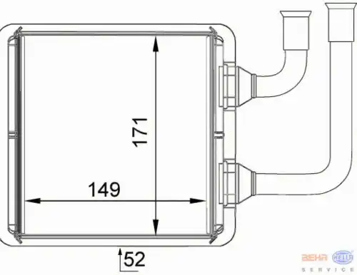 Радиатор печки HELLA 8FH 351 333-061