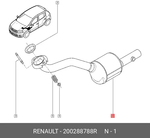 TUBE ASSY-DECOUPLER OUTLET 200288788R RENAULT