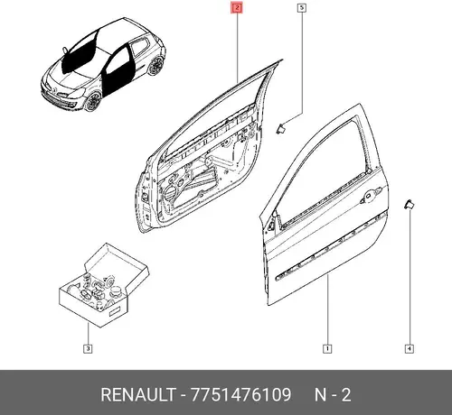 ДВЕРЬ ПЕР ПР 7751476109 RENAULT