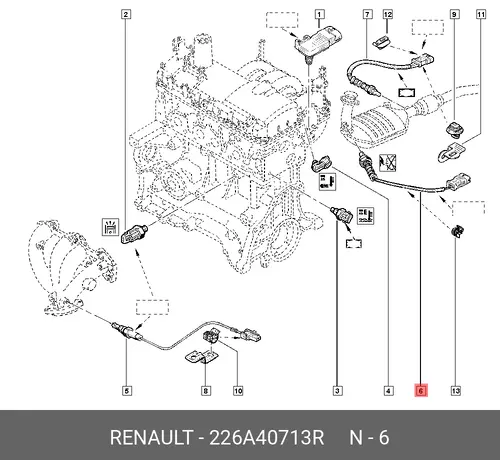 Лямбда-зонд RENAULT 226A40713R