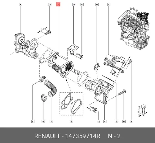 Радиатор отопителя RENAULT 147359714R