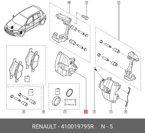 ETRIER AV D ES 410019795R RENAULT
