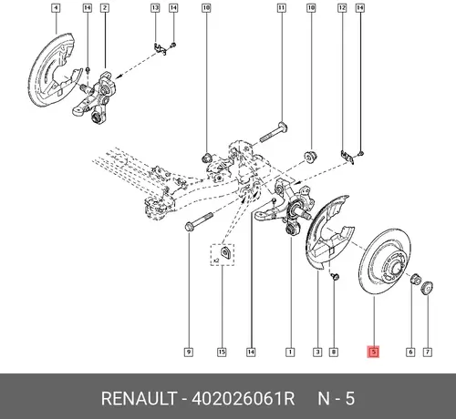 Тормозной диск RENAULT 402026061R