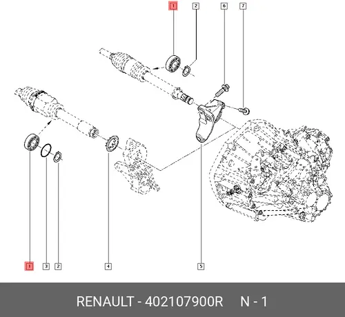 ПОДШИПНИК D=62 402107900R RENAULT