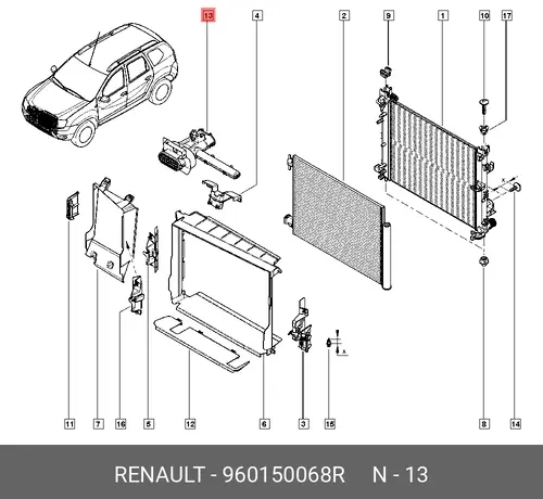 воздухозаборник!\ Renault 960150068R