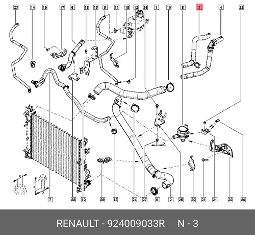  ПАТРУБОК 924009033R RENAULT