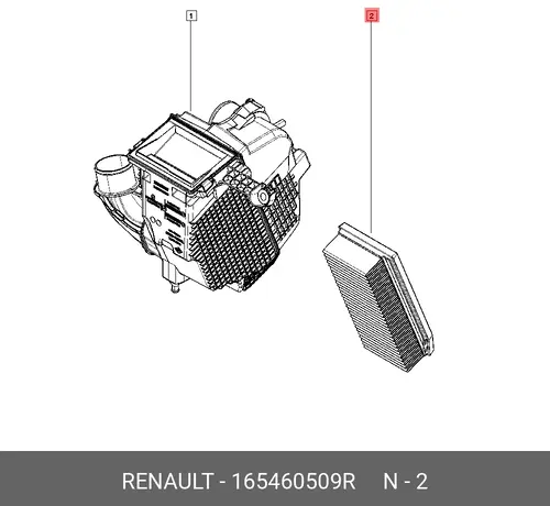 Фильтр воздушный RENAULT 165460509R