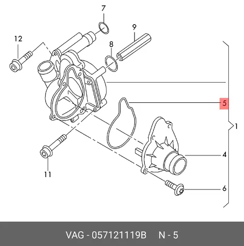  ПРОКЛАДКА 057121119B VAG