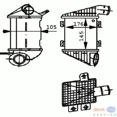 Интеркулер HELLA 8ML 376 723-261