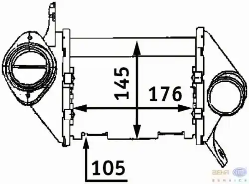 Интеркулер HELLA 8ML 376 723-331