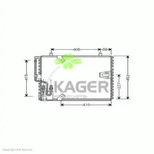 Радиатор кондиционера (конденсатор) KAGER 94-5042