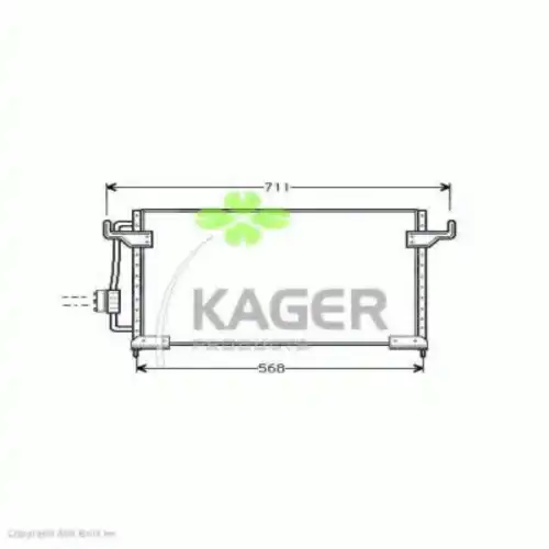 Радиатор кондиционера (конденсатор) KAGER 94-5061
