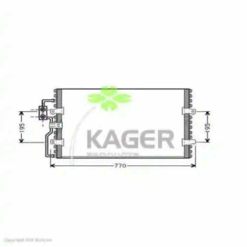 Радиатор кондиционера (конденсатор) KAGER 94-5062