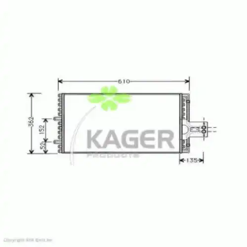 Радиатор кондиционера (конденсатор) KAGER 94-5063