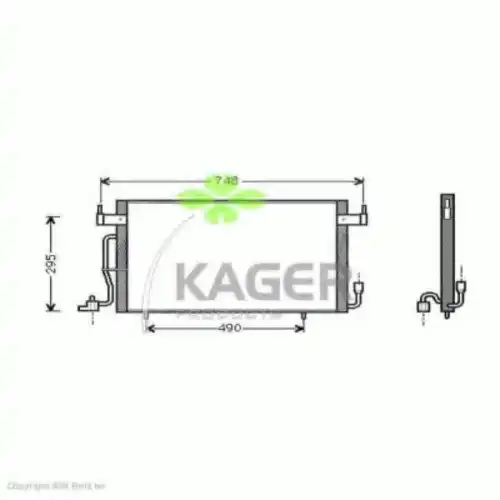 Радиатор кондиционера (конденсатор) KAGER 94-5066