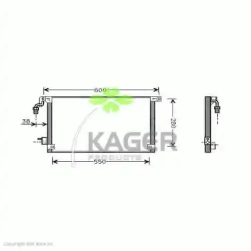 Радиатор кондиционера (конденсатор) KAGER 94-5068