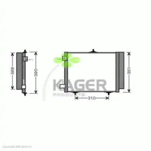Радиатор кондиционера (конденсатор) KAGER 94-5071