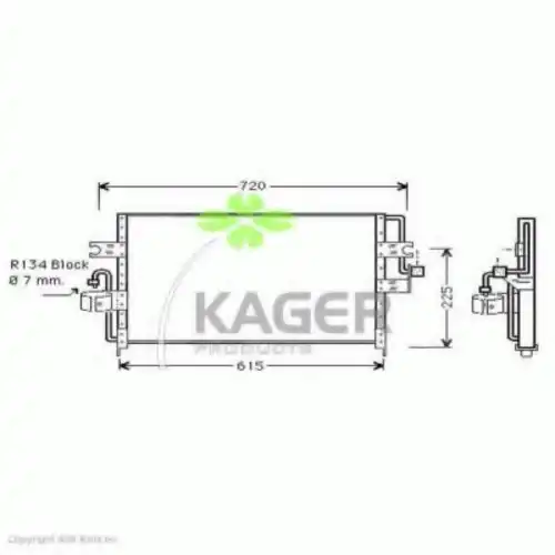Радиатор кондиционера (конденсатор) KAGER 94-5081