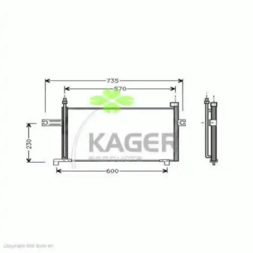 Радиатор кондиционера (конденсатор) KAGER 94-5086