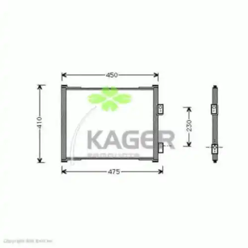 Радиатор кондиционера (конденсатор) KAGER 94-5111