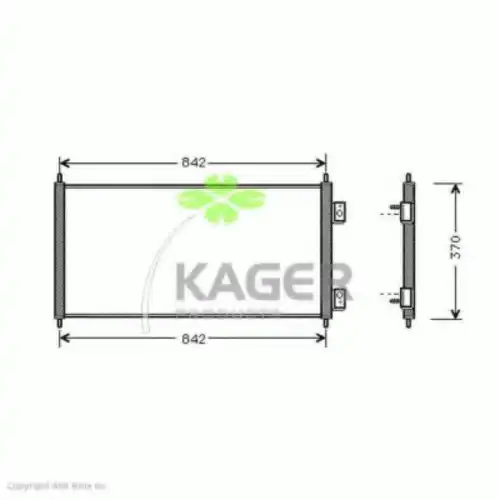 Радиатор кондиционера (конденсатор) KAGER 94-5115