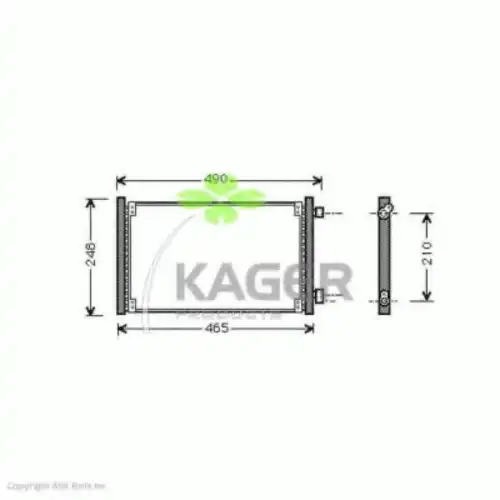 Радиатор кондиционера (конденсатор) KAGER 94-5147