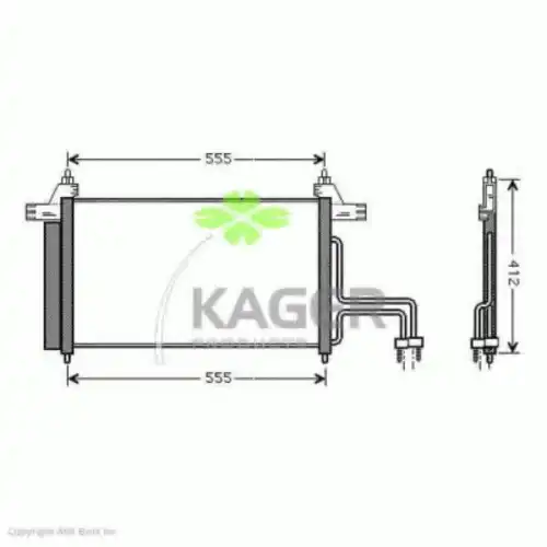 Радиатор кондиционера (конденсатор) KAGER 94-5154