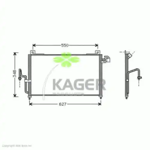 Радиатор кондиционера (конденсатор) KAGER 94-5245