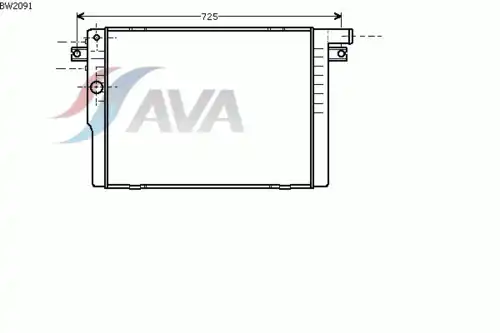Радиатор кондиционера (конденсатор) AVA BW2091