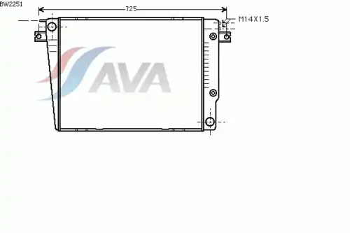 Радиатор кондиционера (конденсатор) AVA BW2251