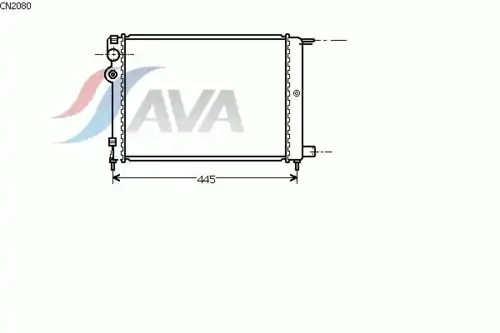 Радиатор системы охлаждения двигателя AVA CN2080