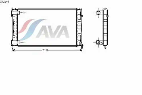 Радиатор системы охлаждения двигателя AVA CN2144