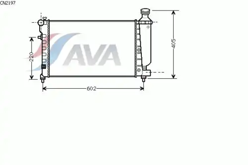 Радиатор системы охлаждения двигателя AVA CN2197