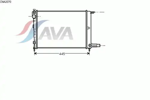 Радиатор системы охлаждения двигателя AVA CNA2070
